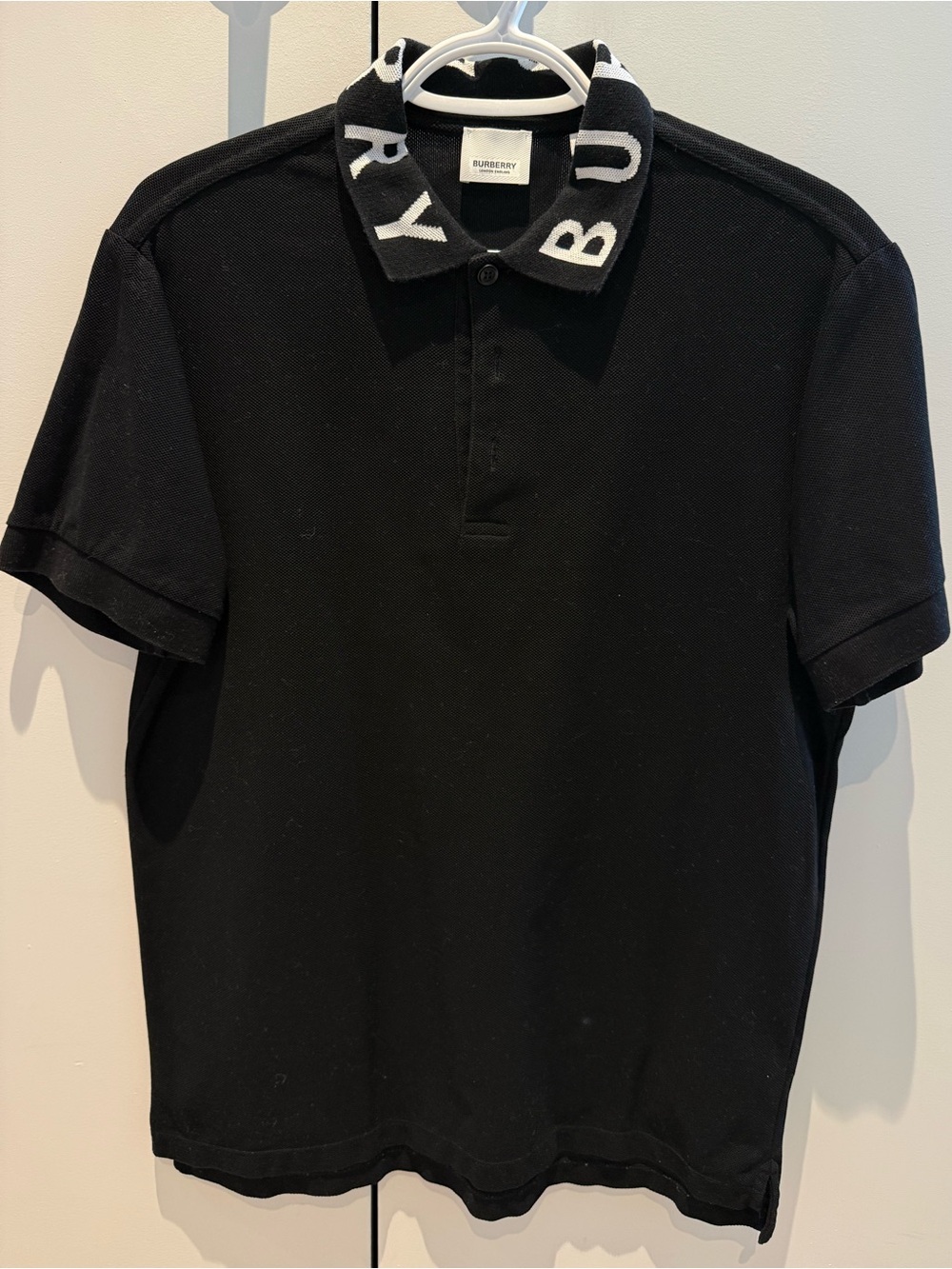Burberry Ryland Abata Polo Shirt In Black